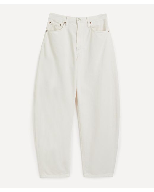 Agolde White Women's Balloon Jean In Fortune Cookie 27