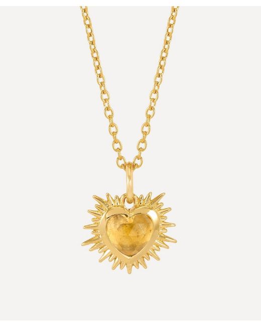 Rachel Jackson Metallic 22Ct-Plated Electric Love November Birthstone Necklace