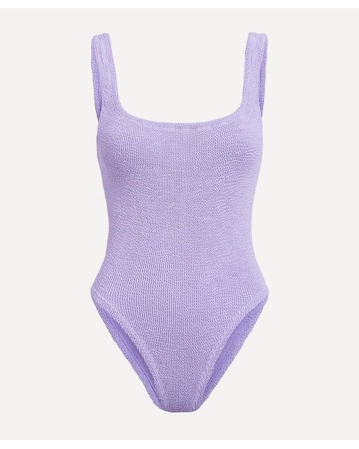 Hunza G Purple Square Neck Swimsuit