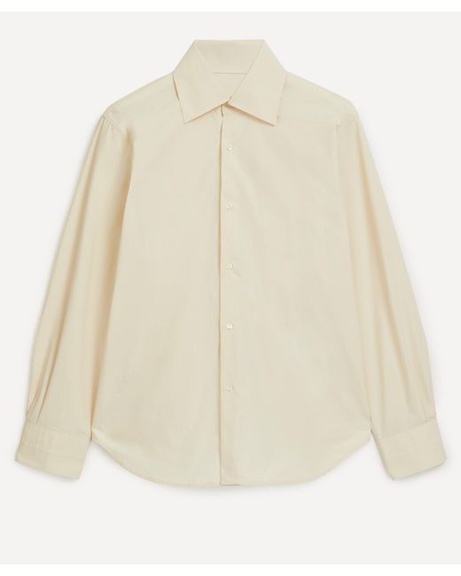 STÒFFA Natural Mens Spread Collar Cotton Poplin Shirt 40/50 for men