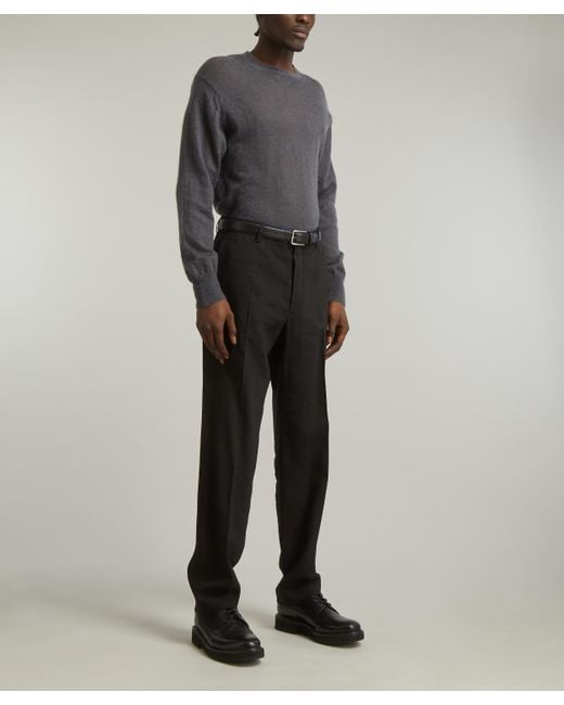 Auralee Gray Mens Kid Mohair Sheer Knit Pullover 17 for men