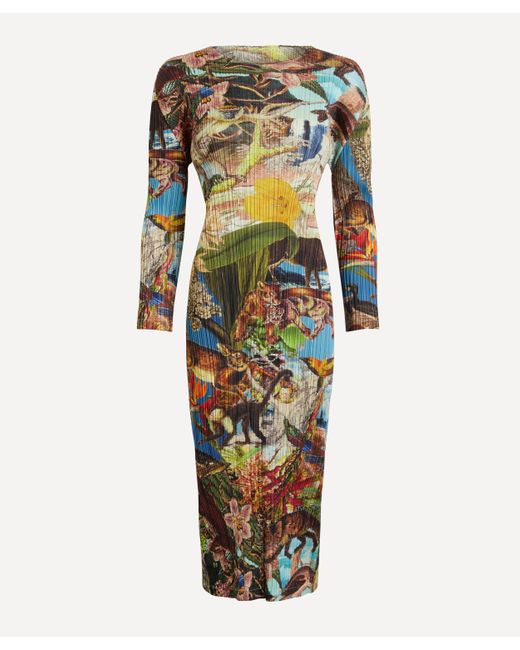Pleats Please Issey Miyake Multicolor Women's Aurora Jungle Dress 2
