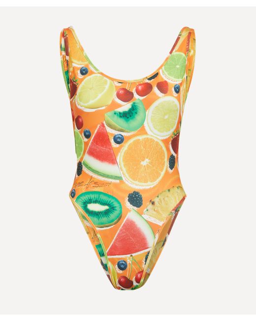 House Of Sunny Yellow Women's Some Fruits Swimsuit 6