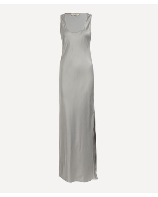 St. Agni White Women's Silver Bias Tank Dress