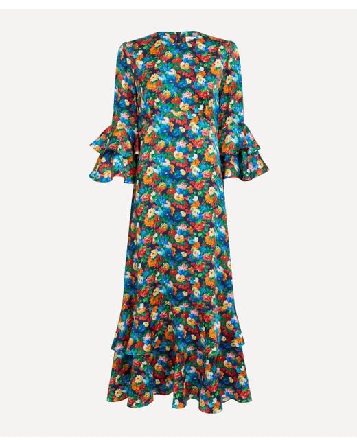 Liberty Blue Women's Chatsworth Bloom Silk-satin Gala Dress