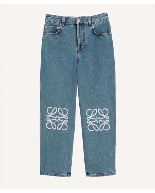Loewe Blue Women's Anagram Cropped Denim Jeans 12