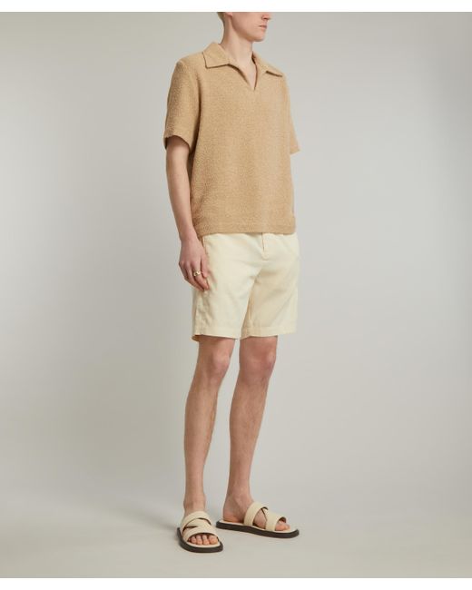 Frescobol Carioca Natural Mens Felipe Linen-cotton Shorts 34 for men