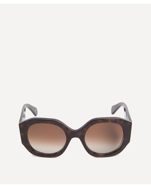 Chloé Brown Women's Oval Sunglasses One Size