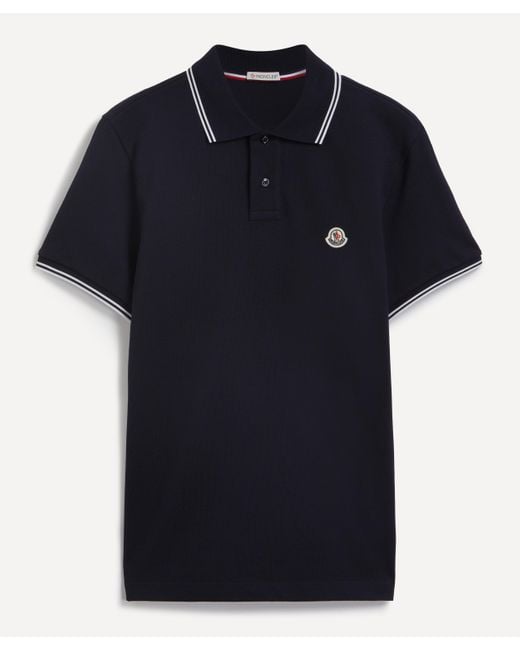Navy blue top moncler polo
