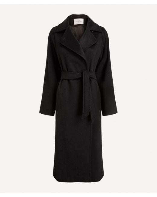 Max Mara Felt Manuela Coat - Size 10 in Black | Lyst