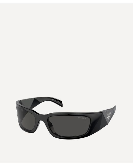 Prada Black Women's Rectangle Sunglasses One Size