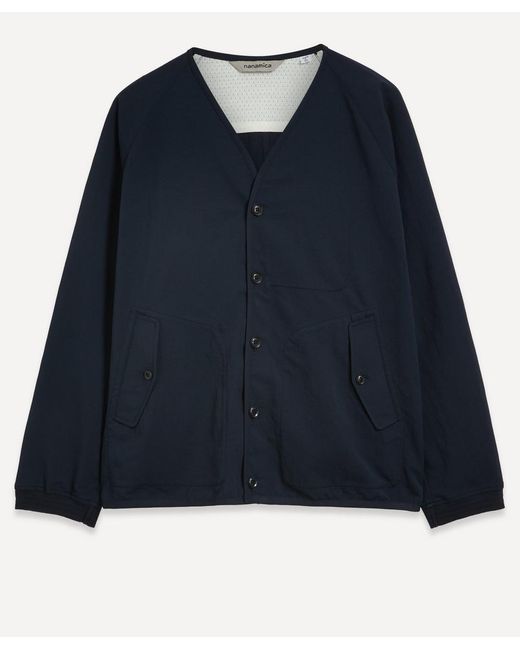 Nanamica Blue Alphadry Cardigan for men