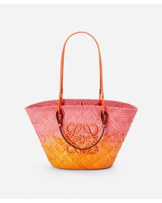 Loewe Leather X Paula's Ibiza Anagram Degrade Basket Bag in Pink ...