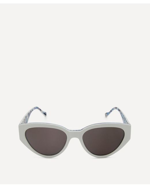 Liberty Gray With Print Cat-Eye Sunglasses