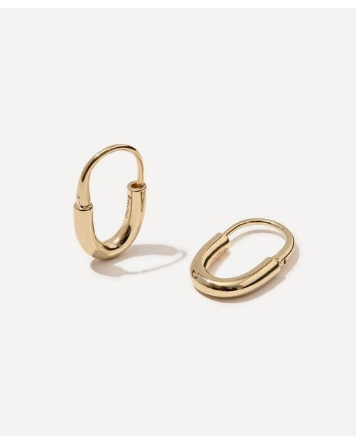 Otiumberg Metallic 14Ct-Plated Vermeil Roscida Oval Hoops