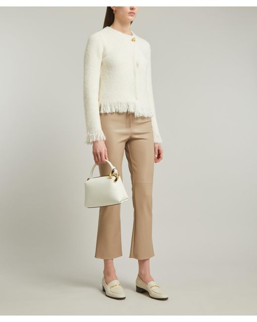 Chloé White Women's Silk And Cashmere Boucle Knit Jacket