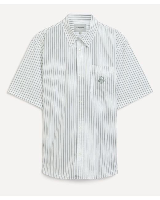 Carhartt White Mens Ss Linus Striped Shirt 33 for men