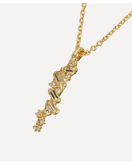 Ellis Mhairi Cameron Metallic 14Ct Armach Mixed Diamond Scatter Pendant Necklace Ii