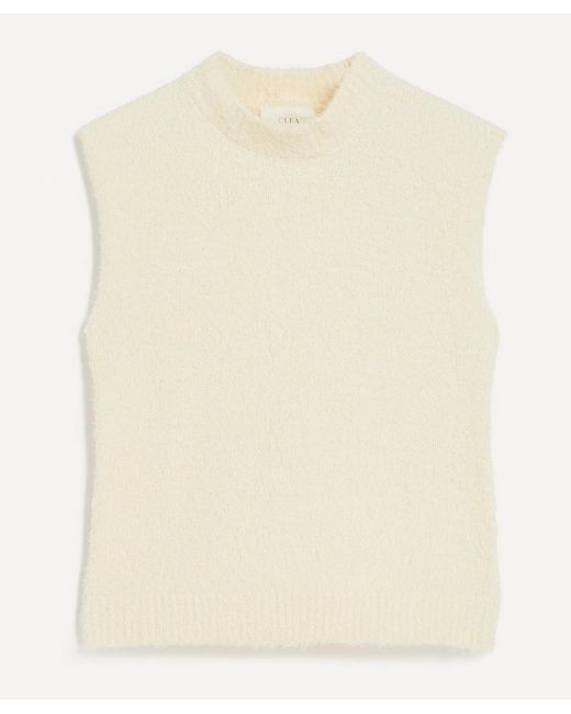 Clea Natural Fleet Knitted Tank Top