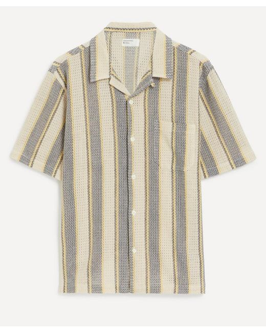 Universal Works Natural Cotton Lattice Road Shirt for men