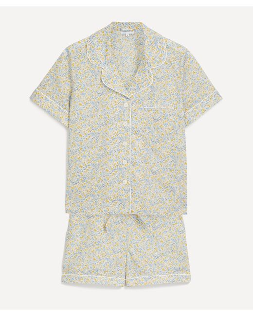 Liberty White Women's Phoebe Tana Lawn Cotton Short-sleeve Pyjama Set Xl