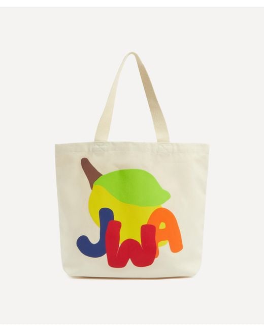 J.W. Anderson White Women's Canvas Tote Bag One Size