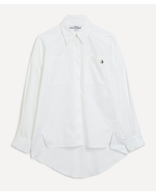 A.P.C. White A. P.c. Women's Warvol Oversized Shirt 10