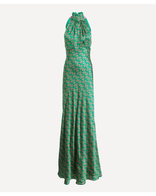 Saloni Green Women's Michelle Silk Dress 6