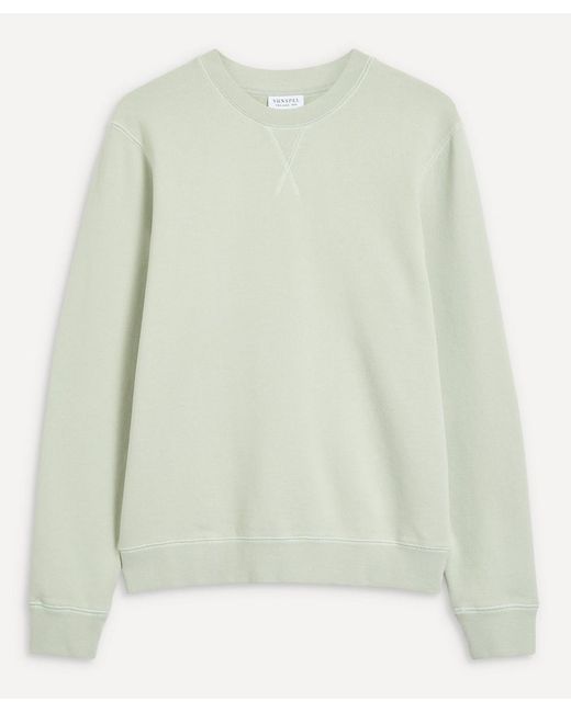 Sunspel Green Loopback Sweatshirt for men