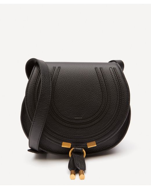 chloé marcie small saddle bag black