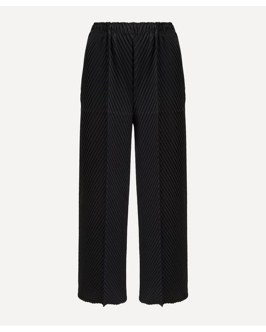 Issey Miyake Black Soft Fold Pleats Trousers
