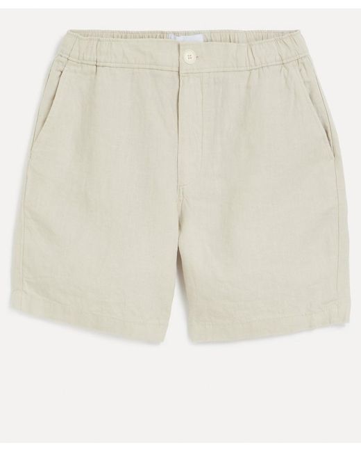 Wax London Natural Kurt Linen Shorts for men