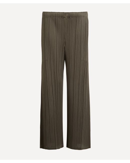 Pleats Please Issey Miyake Gray Women's Monthly Colours March Pleated Trousers 3