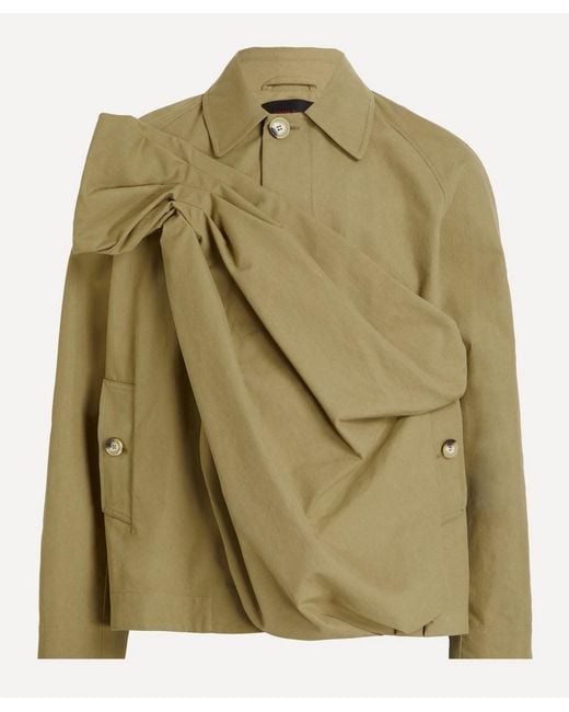 Simone Rocha Green Gathered Flower Sash Jacket for men