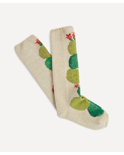 Kapital Green Mens 96 Yarns Cactus Socks One Size for men