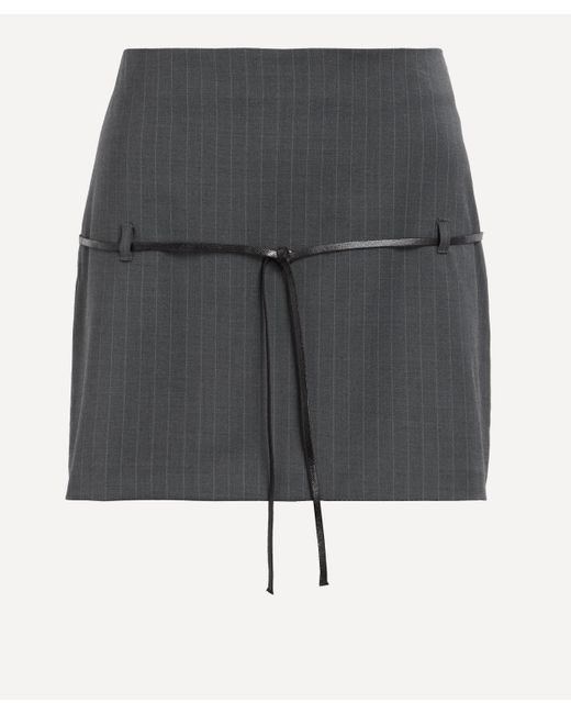 Paloma Wool Gray Women's Adaki Pinstripe Mini-skirt
