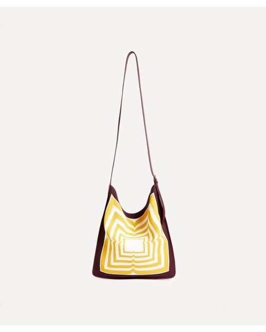 Dries Van Noten Metallic Women's Abstract Print Shoulder Bag One Size