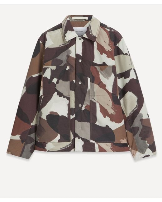 Norse Projects Brown Mens Pelle Camo Nylon Insulated Jacket for men
