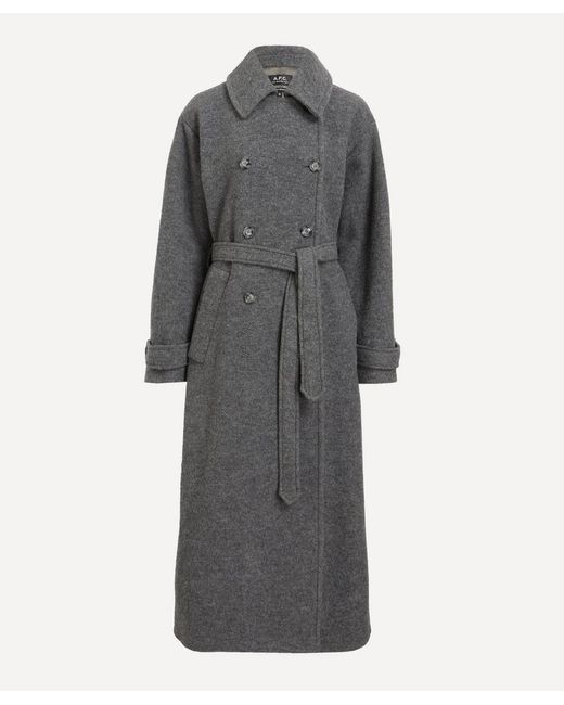 A.P.C. Gray Lea Oversized Wool Coat