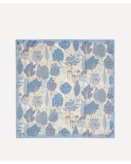 Liberty Blue Women's Persian Gardens 90x90 Silk Scarf One Size
