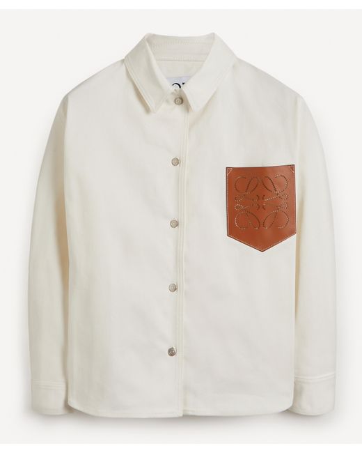 Loewe Leather Pocket Denim Overshirt in 
