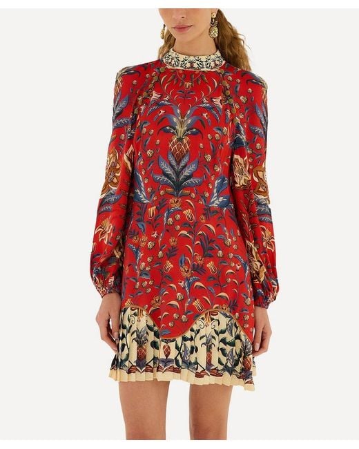 Farm Rio Red Winter Breeze Mini Dress