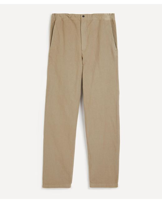 Norse Projects Natural Mens Ezra Relaxed Cotton Linen Trousers 34 for men