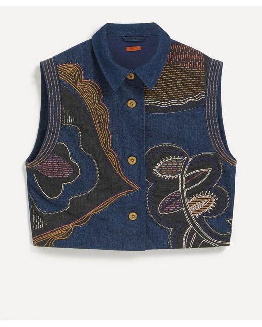 Sessun Blue Moorfolk Sleeveless Jacket