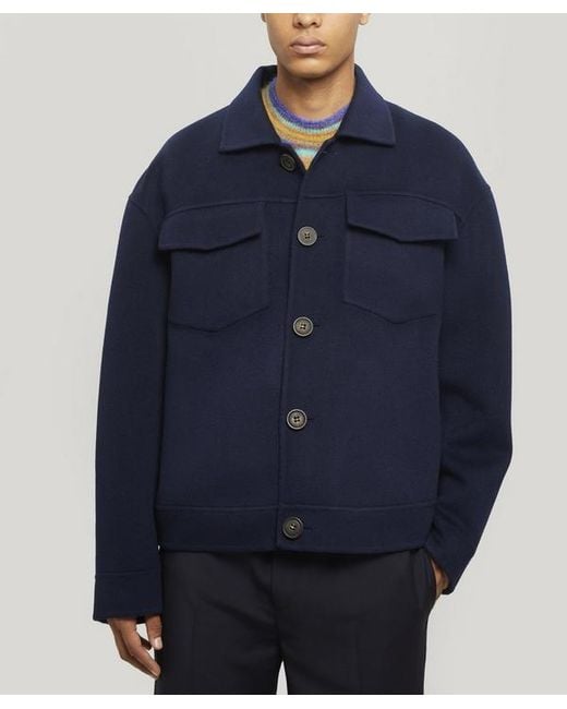 mens blue wool jacket