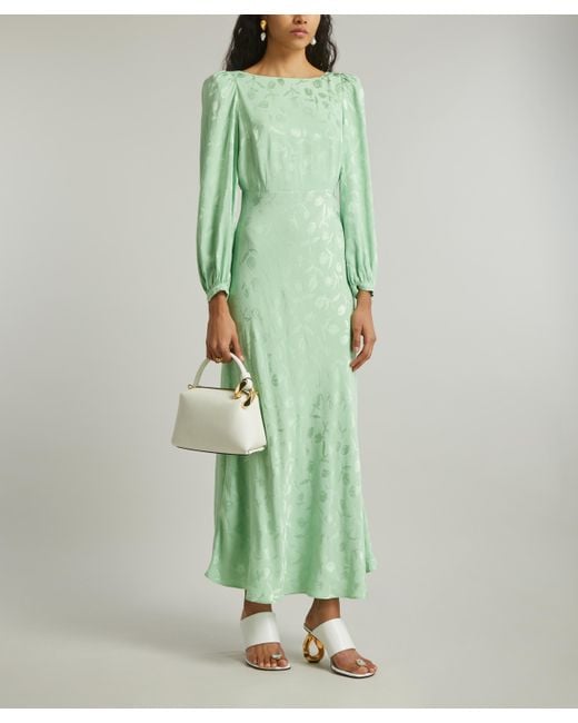 Kitri Green Women's Megan Pistachio Tulip Print Maxi-dress 6