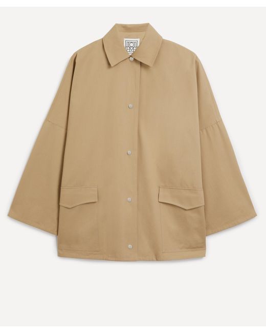 Totême  Natural Women's Cotton Twill Overshirt Jacket Xl