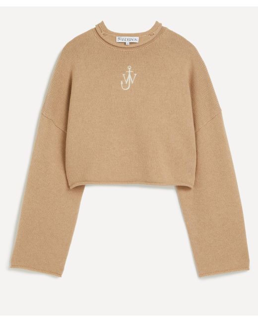 J.W. Anderson Natural Women's Cropped Anchor Jumper L