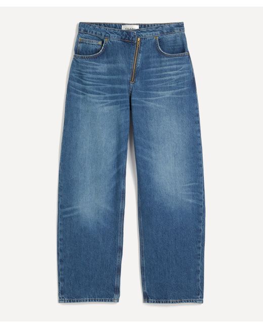 FRAME Blue Women's Barrel Leg Angled Zipper Jeans 29