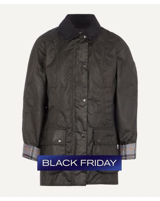 Barbour Gray Beadnell Wax Two-Pocket Jacket